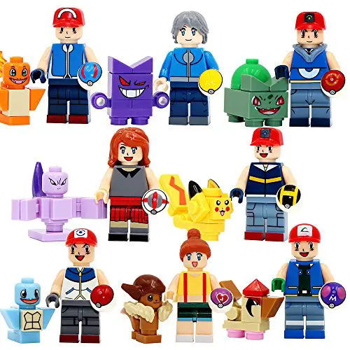 8pcs/lot Pokemon Go Charmander Bulbasaur Minifigures Building Block Bricks Toys Action Figure Kids Gift