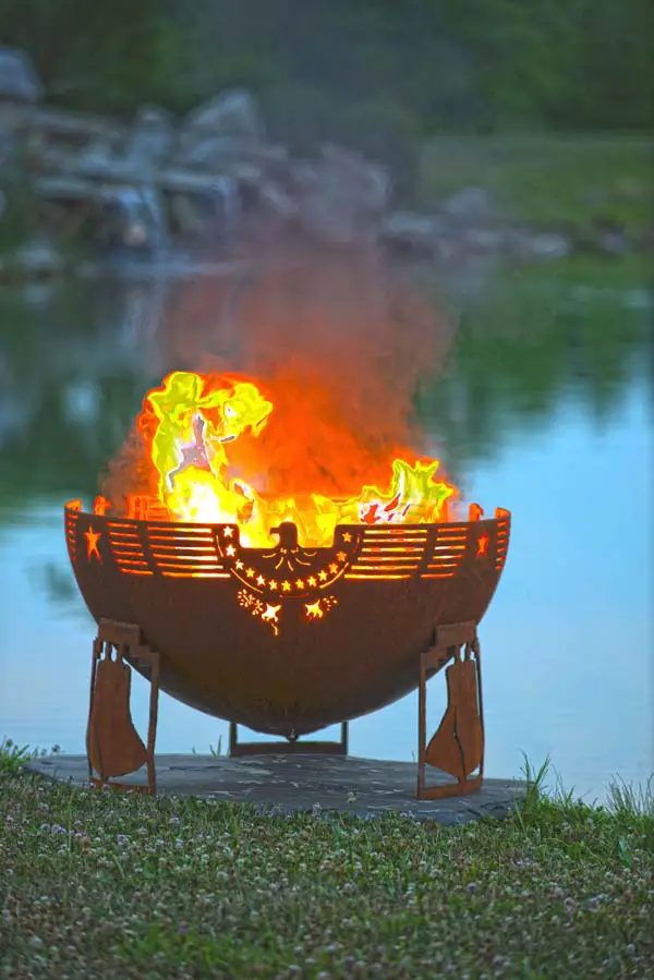 Gorgeous copper fire bowl fire pit for the backyard!