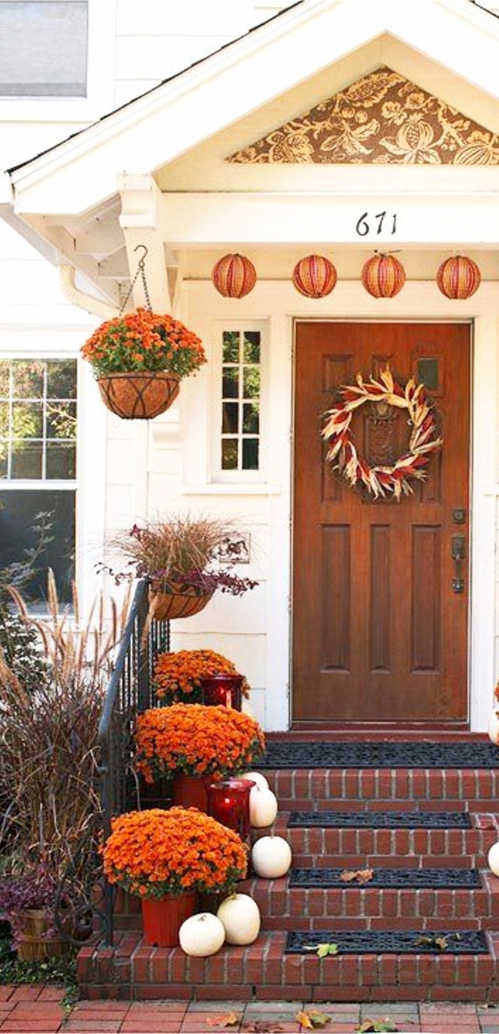 DIY fall front porch decor and decorating ideas for autumn