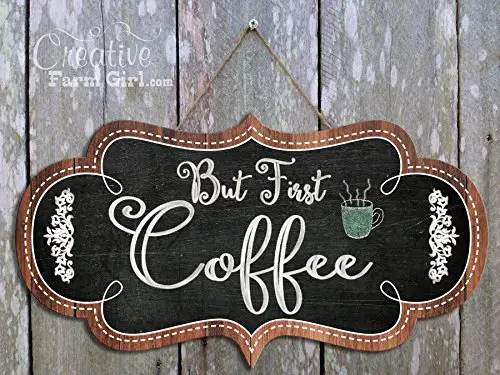 But First Coffee, Cute Coffee Sign, Sign for Coffee Bar, But First Coffee Wall Hanging