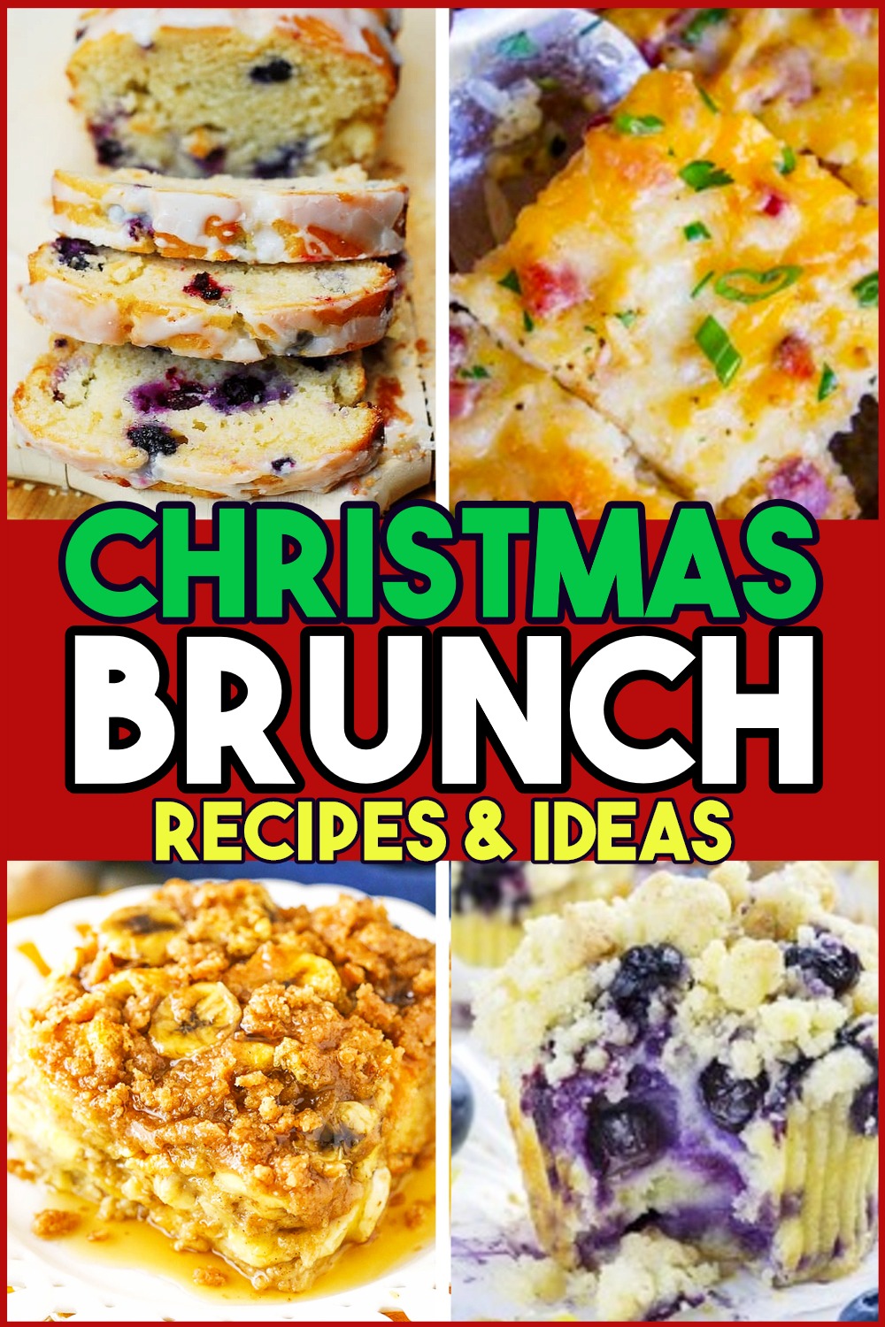 Christmas Brunch Ideas! Make Ahead Breakfast Casseroles and More Easy Recipes for a Budget Christmas Brunch Party - yummy and easy overnight breakfast casserole recipes (can even freeze in the freezer) - breakfast casserole make ahead easy recipes, brunch muffins & more easy breakfast ideas for Christmas morning, holiday brunch party or potluck to enjoy sweet breakfast recipes like desserts for non breakfast eaters and weekend guests