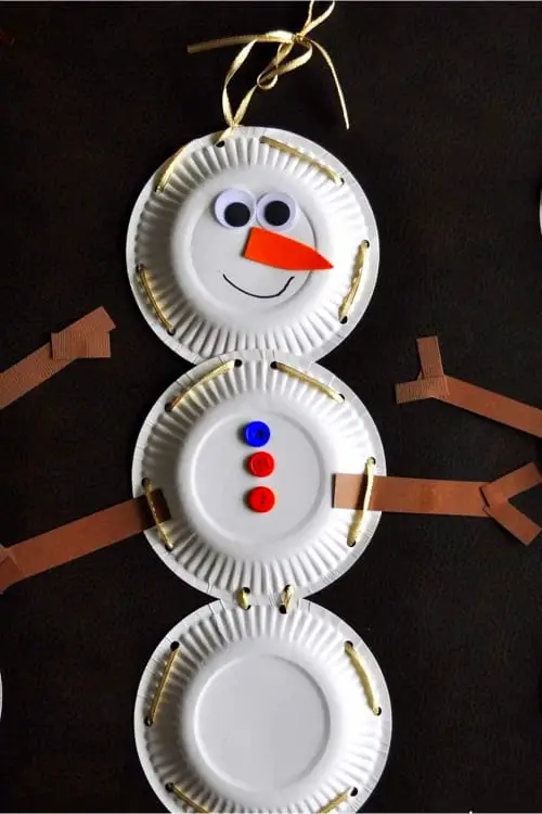 Christmas Crafts For Kids Paper Plate Snowman and more Christmas Crafts For Kids - Easy Christmas Art For Kids To Make At Home Or School