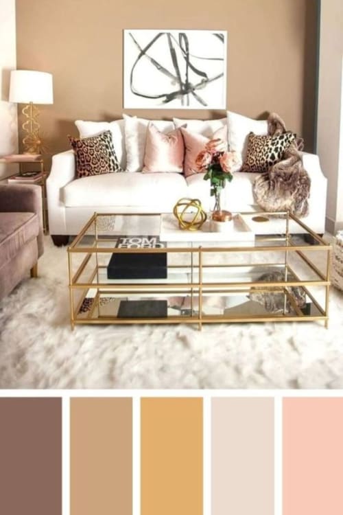 Living room ideas!  Redecorating your living room or need some fixer upper living room ideas?  Look at these comfy living room ideas in warm colors - so cozy AND with a romantic touch with the pops of color accents