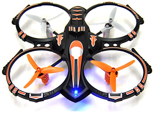 RC Stunt Drone Quadcopter w/ 360 Flip: Crash Proof, 2.4GHz, 4 CH, 3 Bladed Propellers, Extra Drone Battery for Extended Fly Time w/ Practice Landing Pad, 2 USB Charger & Spare Parts