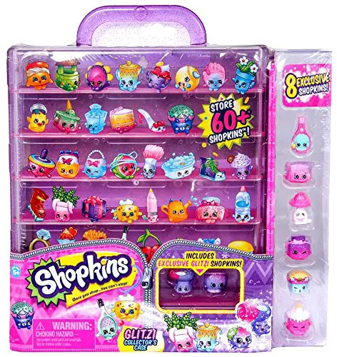 Shopkins Season 5 2021 Glitzi Collectors Case with 8 Exclusive Shopkins