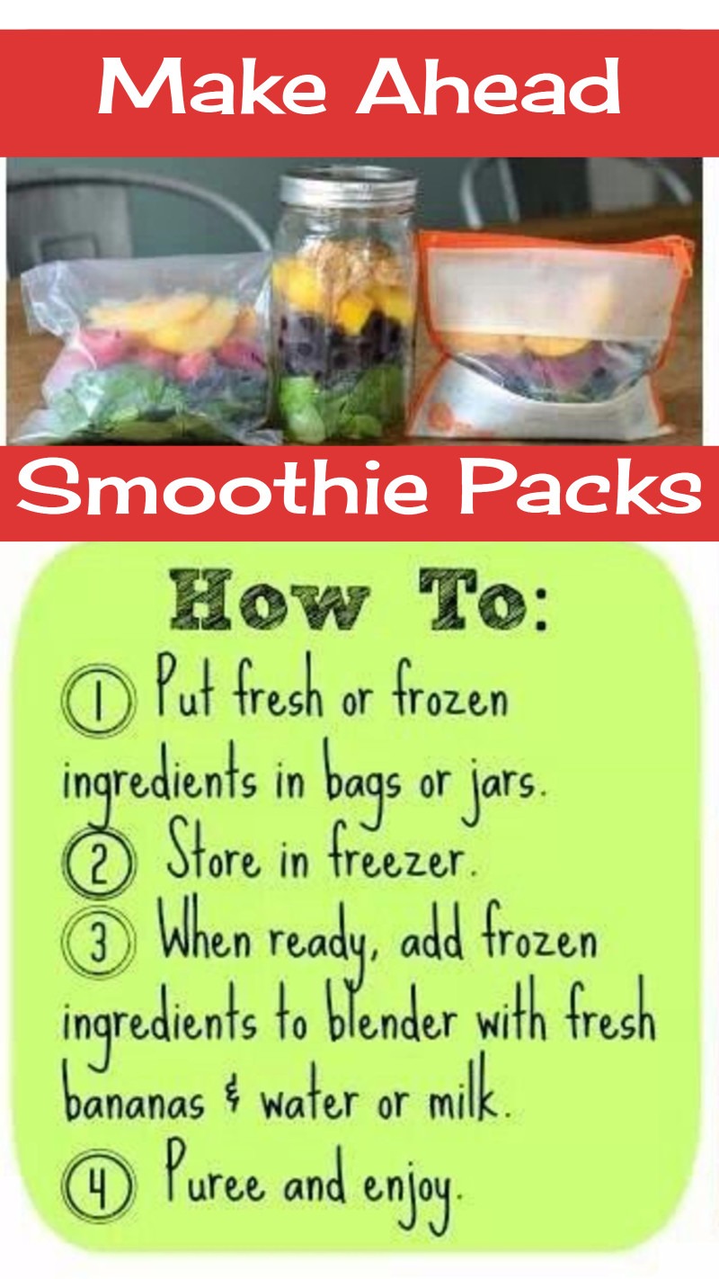 how to prepare make ahead smoothie packs for the freezer - frozen make ahead smoothie packs