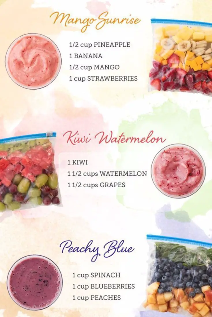 make ahead smoothie packs recipes for freezer - frozen smoothie packs - pre-made smoothie packs