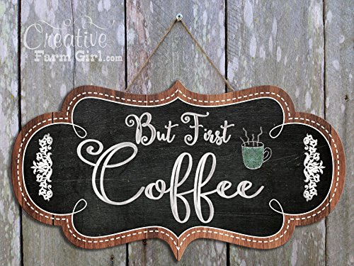 But First Coffee, Cute Coffee Sign, Sign for Coffee Bar, But First Coffee Wall Hanging