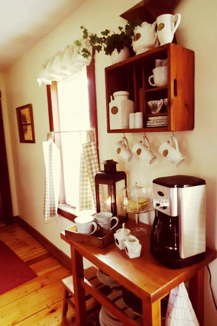 Farmhouse coffee bar ideas