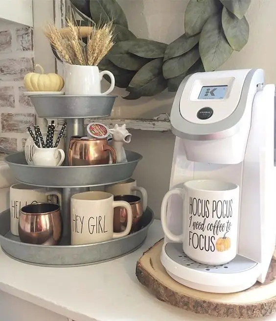 Coffee Bar DIY - Best Coffee bar ideas and kitchen coffee station set ups