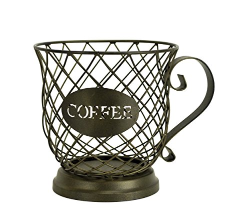 Kup Keeper Coffee & Espresso Pod Holder, Coffee Mug Storage Basket by Boston Warehouse