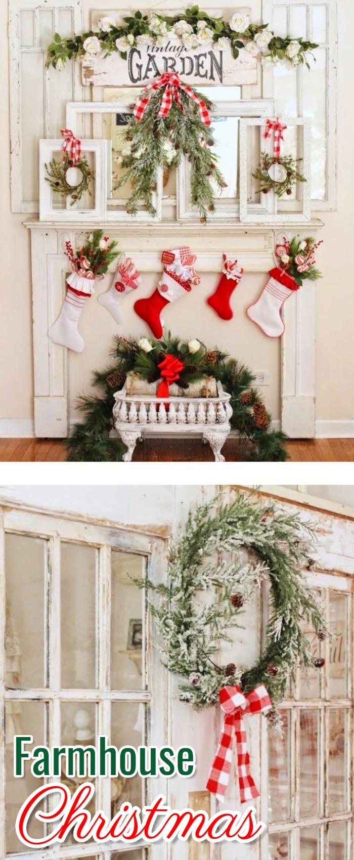 Rustic  farmhouse Christmas decor - such BEAUTIFUL DIY ideas for my house!