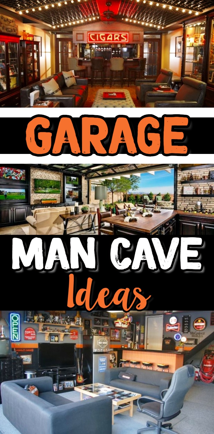 Man Cave Ideas for the Garage - cheap and easy ways to transform garage into a man cave
