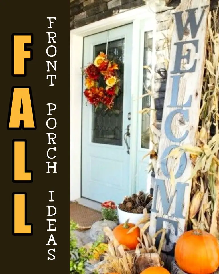 Fall Front Porch Decorating ideas on a Budget - Fall Decorating Ideas for Outside patio, small front porch, doorstep decor and more simple fall porch decor ideas