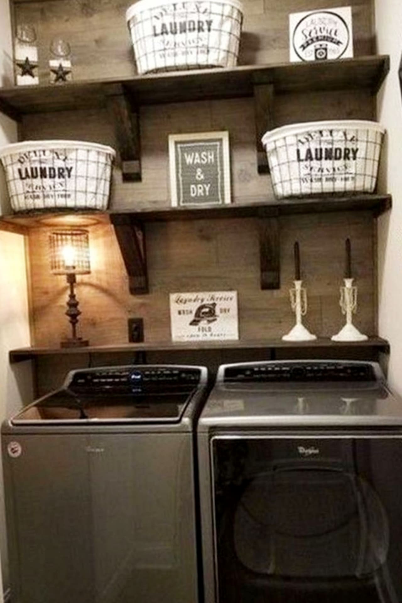 Small laundry room ideas - farmhouse laundry room decorating ideas for the home - farmhouse rustic laundry room ideas, laundry area design and laundry nook ideas for a laundry closet or basement laundry room.  Farmhouse laundry room decor, laundry room lighting, laundry room storage and organization ideas and laundry room signs for decorating a small laundry room on a budget or a cheap DIY laundry room remodel