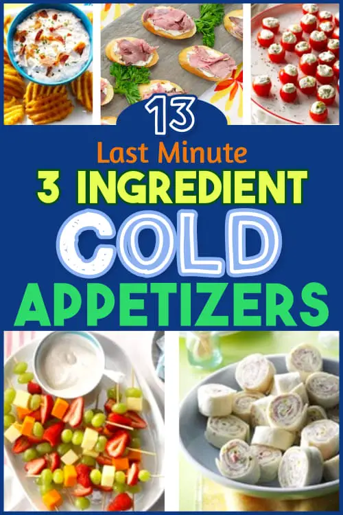 Easy Cold Appetizers to Make Ahead or Last Minute - 3 ingredient cold appetizers & cold dip recipes for a crowd.  Easy potluck appetizers cold finger food buffet ideas & NO COOK cold finger food buffet ideas travel well, look elegant & are the best appetizers to bring to a party, as cold buffet party food ideas for adults or as potluck appetizer ideas for work. Need party buffet ideas on a budget? Try these cheap and quick potluck ideas! Fast easy recipes with few ingredients.