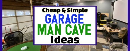 Simple Garage Man Cave Ideas & DIY Low Budget Designs  -low budget small man cave ideas for an awesome garage hangout on a budget...