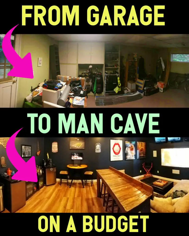 man cave garage - simple garage man cave ideas and low budget designs - garage conversion before and after
