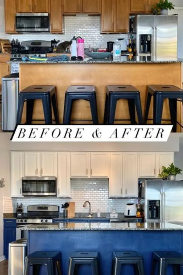 Small kitchen remodel - diy small kitchen makeover and remodels before and after - on a budget? simply painting your kitchen walls and cabinets can have a BIG impact on your small kitchen