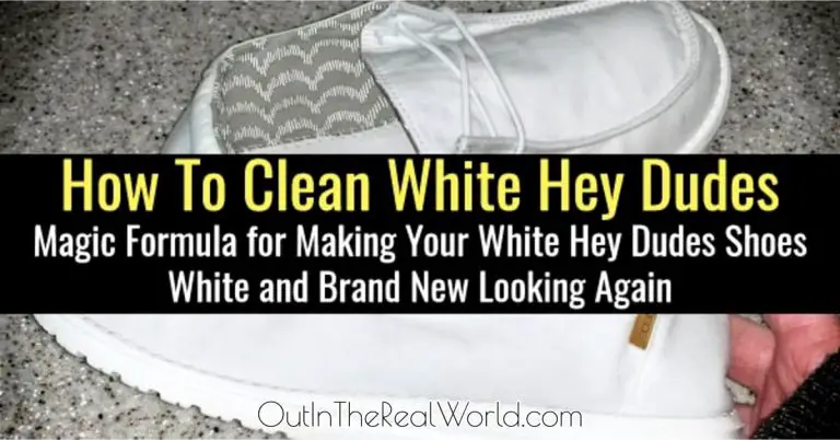 How to wash Hey Dudes - If your Hey Dudes shoes are stained and dirty, don't bleach them! Here's how to clean white Hey Dude canvas shoes to they look new again