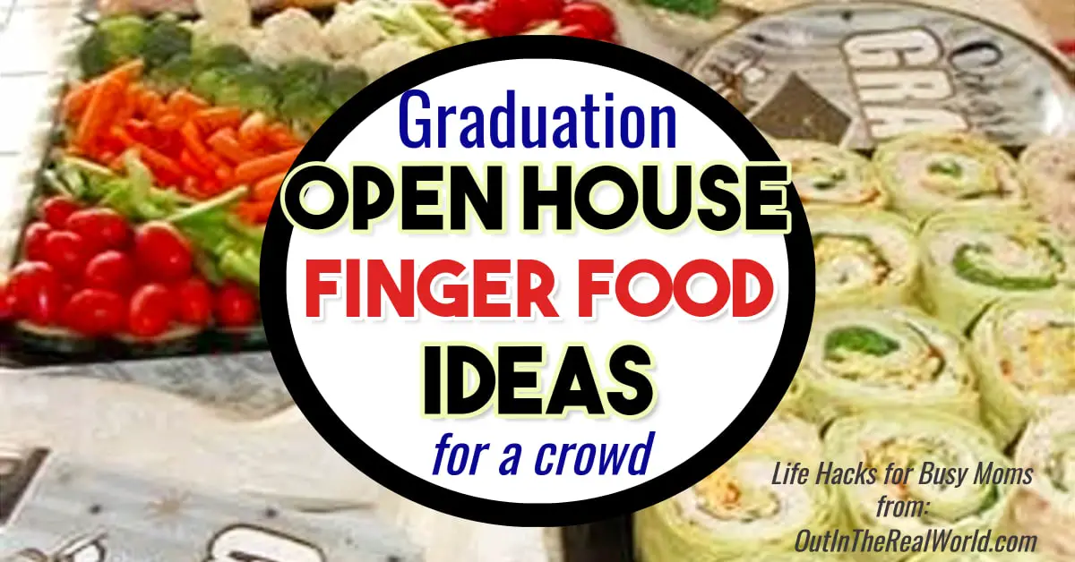 Graduation open house finger food ideas for a crowd on a budget - inexpensive graduation party food, appetizers and finger foods for a crowd