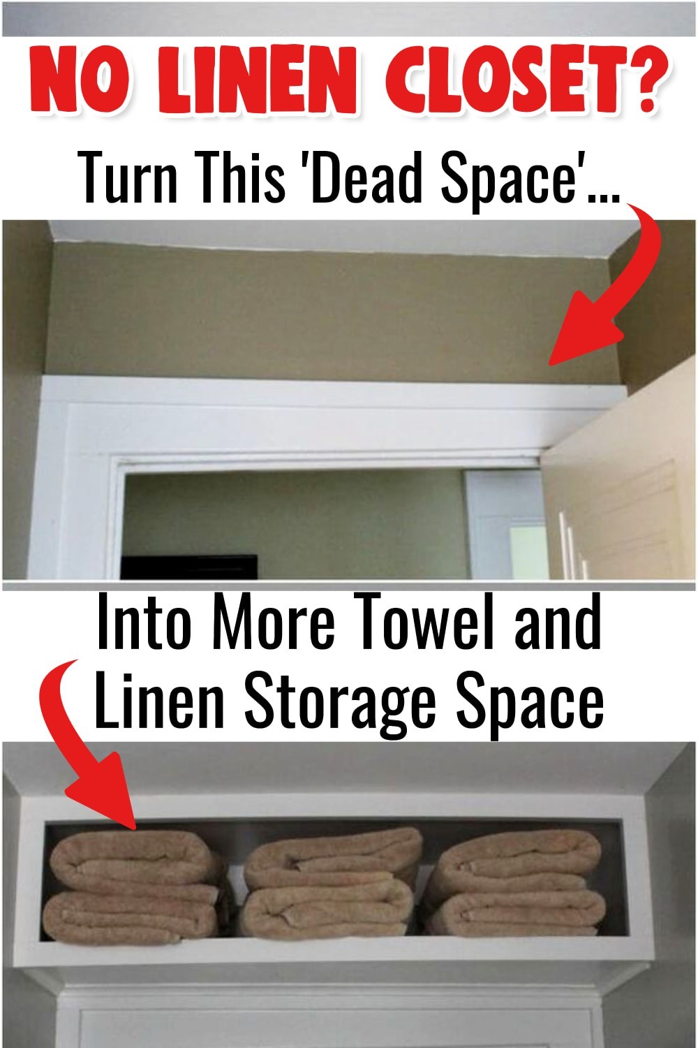 No Linen Closet Solutions - Linen storage ideas for small spaces when your new home doesn't have a linen closet