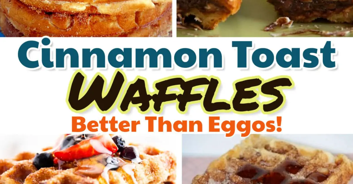 cinnamon toast waffles - quick and easy desserts with few ingredients - just top with ice cream!