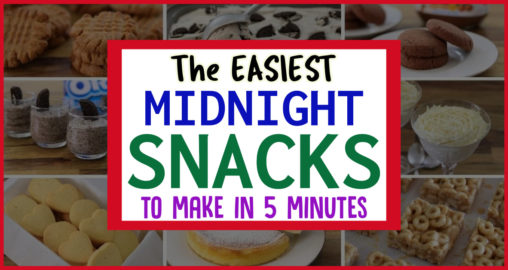 Easy SWEET Midnight Snacks To Make In 5 Minutes Or LESS  -from one minute desserts to easy late night snacks - if you NEED something sweet, these easy midnight snacks are for you...