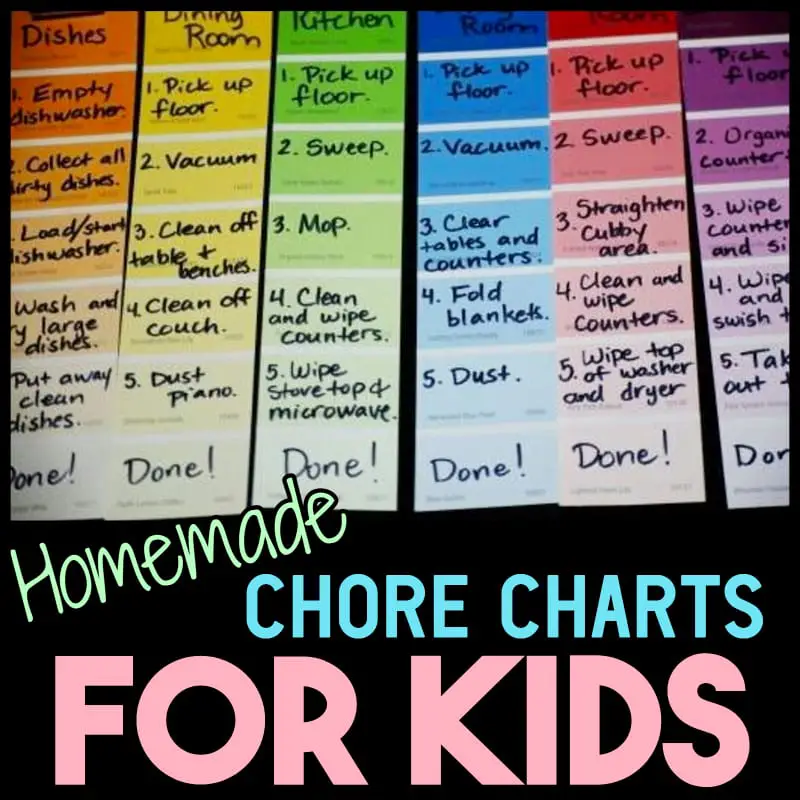 Homemade DIY Chore Chart Ideas