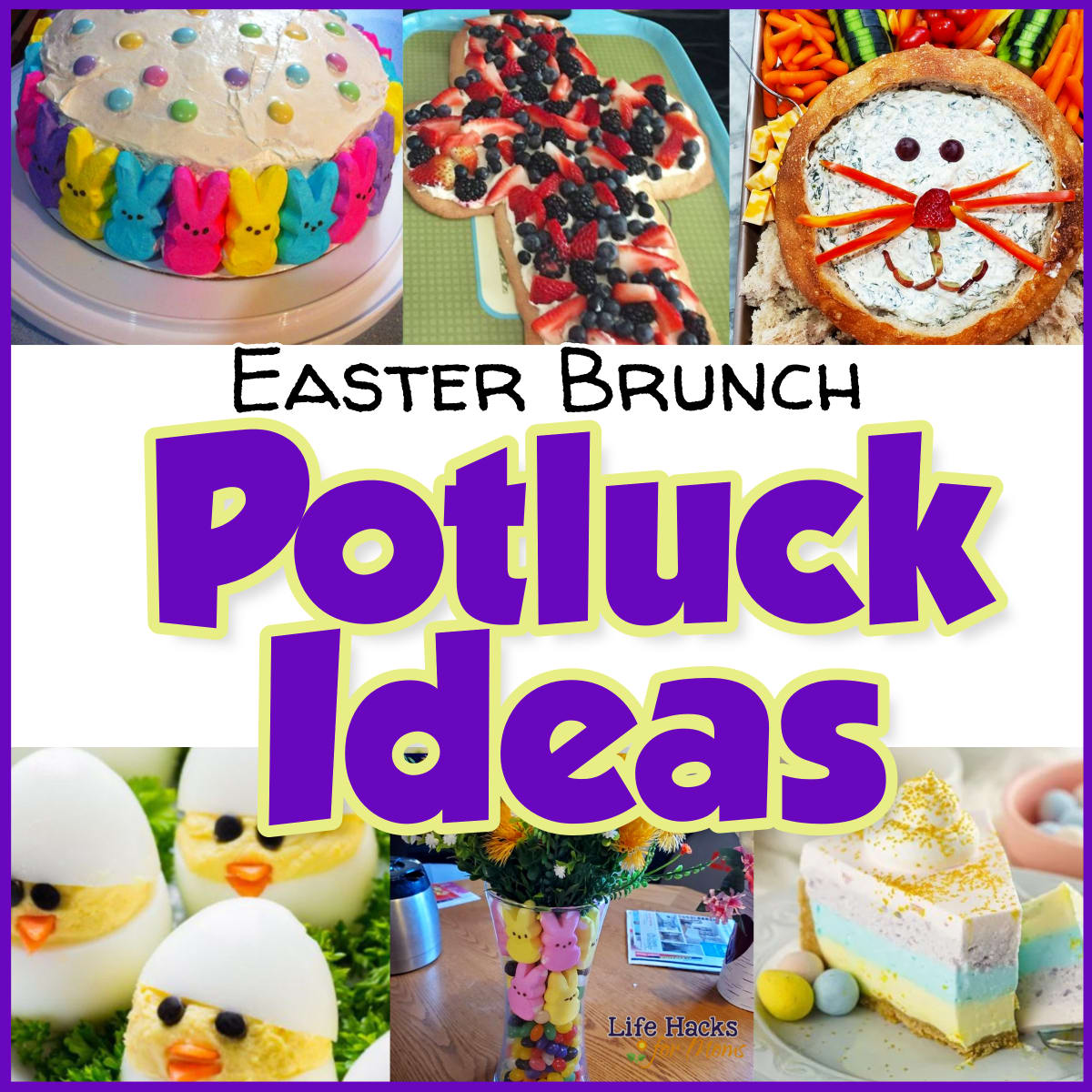 Easter Potluck Ideas For Church - having an Easter Brunch or Covered Dish Luncheon Buffet at your Church Service This Year? Here's some easy church potluck ideas for your Easter service crowd