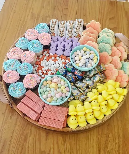 Easter potluck snack tray for a crowd at church or work