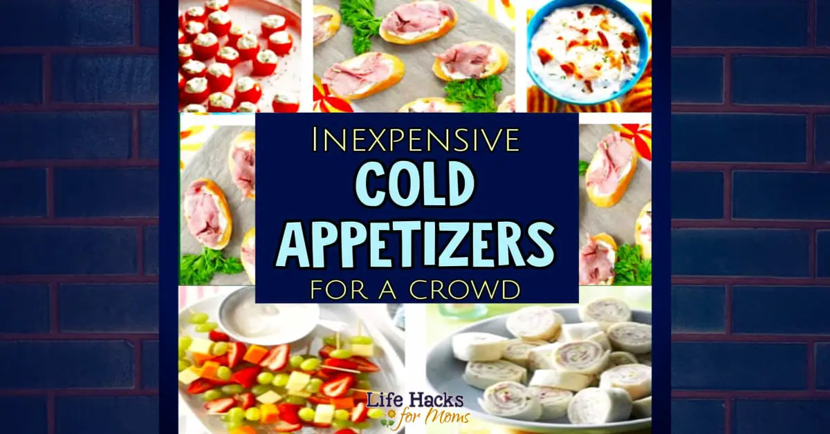 Cold appetizers - inexpensive COLD appetizers for a crowd - simple 3-ingredient cold appetizers for a potluck or ANY party crowd - toothpick stick appetizers and buffet finger foods, funeral food ideas and outdoor party food ideas too