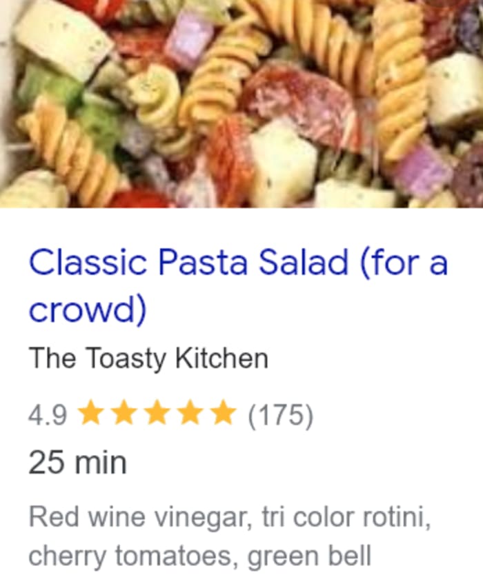 pasta salad recipe for a church supper crowd