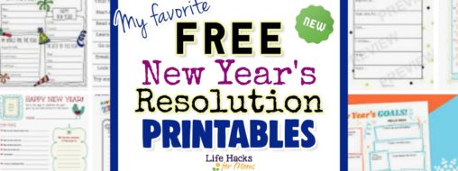 Free New Year’s Resolution Printables for Adults AND Kids  - my favorite New Year's resolution printable worksheets and pdf workbooks to track my goals each year...