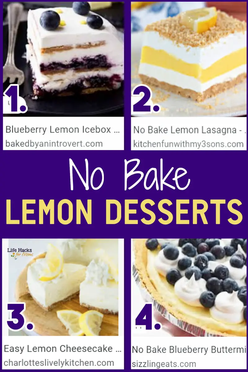 No Bake Lemon Desserts