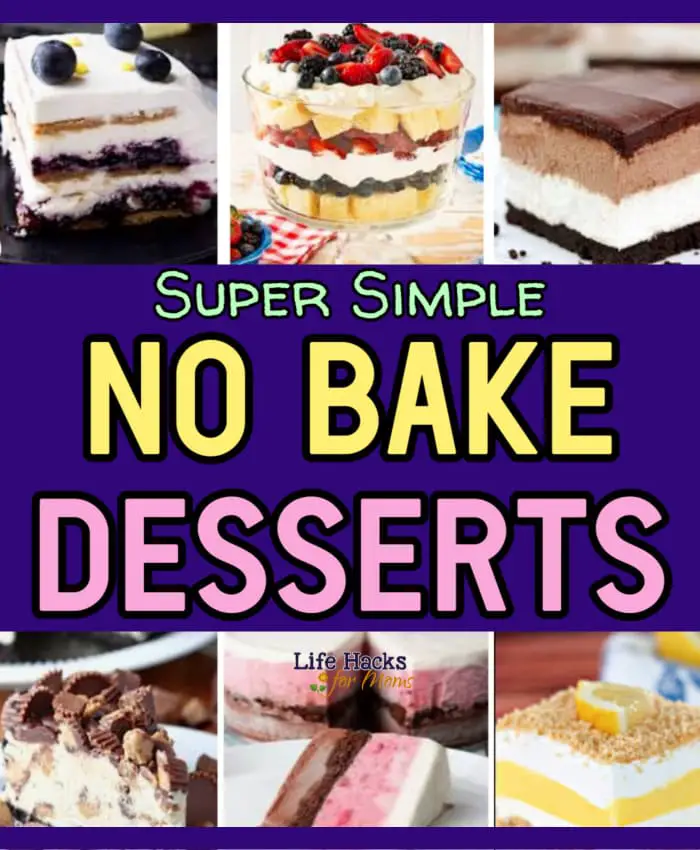 Mother's Day Desserts - easy NO BAKE desserts for Mother's Day - cheesecake ideas, lemon desserts, homemade treats for Mother's Day and no bake choclate desserts for Mothers Day - perfect for church potluck party and any Mother's Day dessert table to make last minute