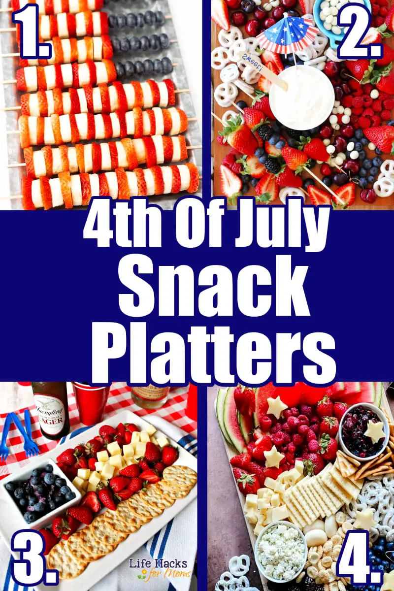 4th Of July Potluck Snack Platters for a Cookout Party Crowd or for Work