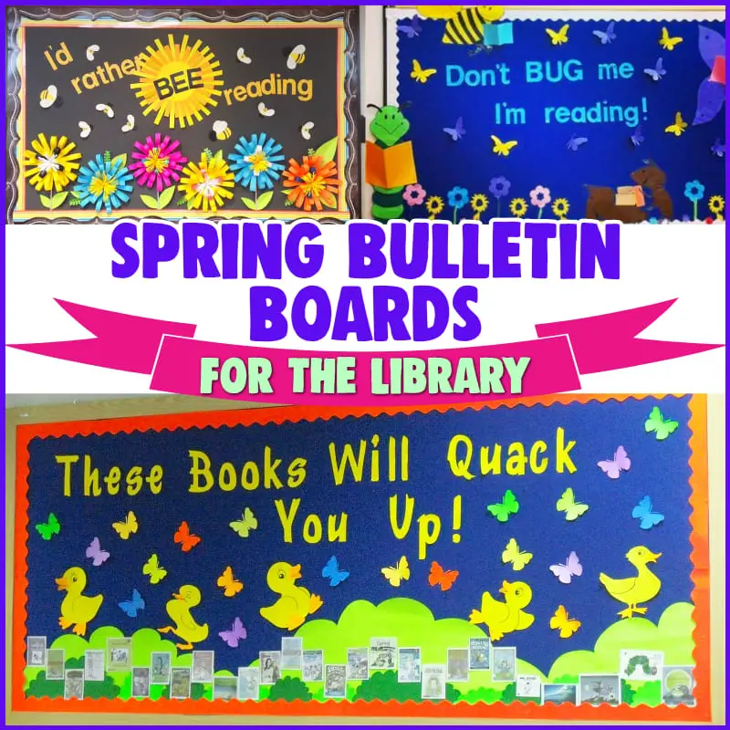 Spring bulletin board ideas for library and unique bulletin board ideas to encourage READING - handmade classroom bulletin board decorations, sayings, display ideas and more