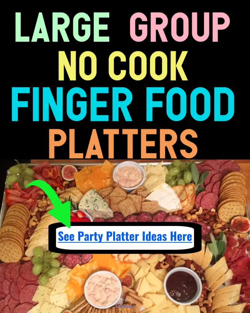 Party Finger Food Platters - cheap party food platter for a crowd and inexpensive snacks for large groups