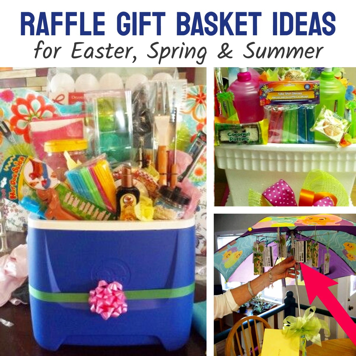 raffle gift basket ideas for Easter, Spring and Summer fundraisers or a Grand Prize raffle prize
