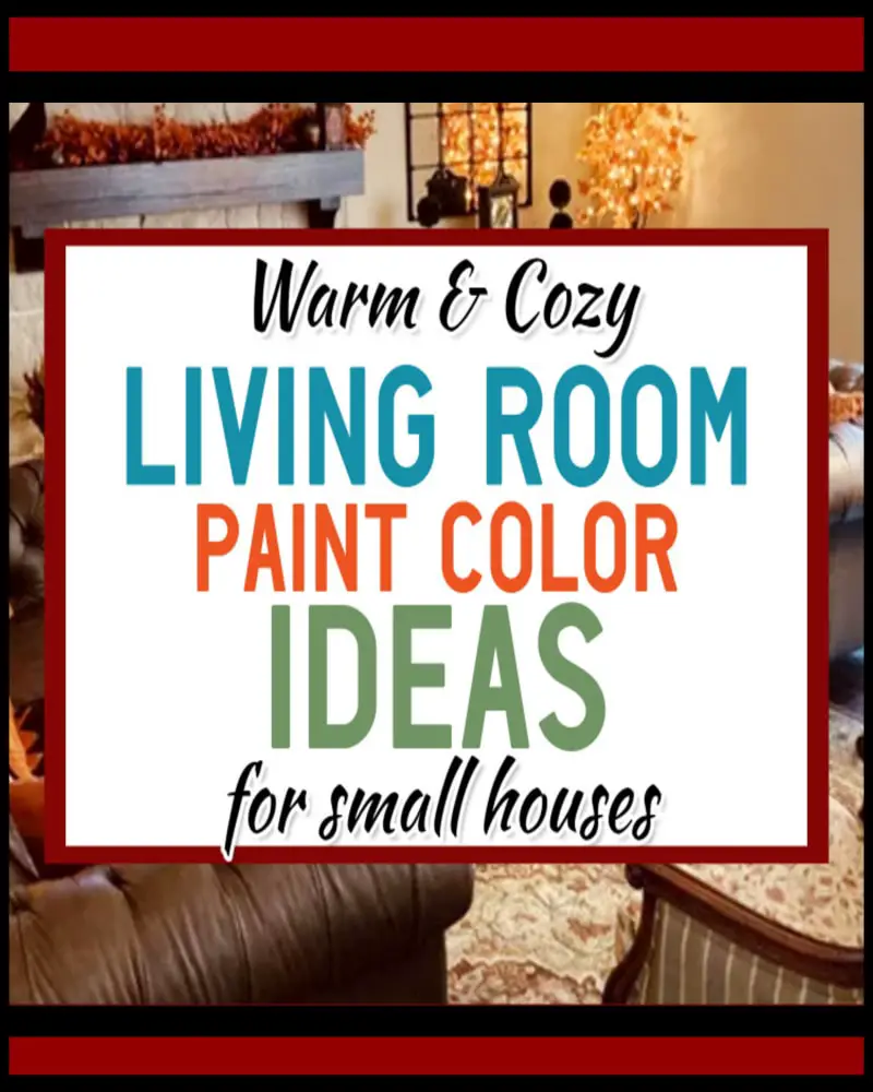 Small house living room paint color ideas for a small warm and cozy living room - from cosy grey to neutral beige these are the best cozy living room paint colors - brown couch, cozy fireplace, apartment living room, warm neutral wall paint color