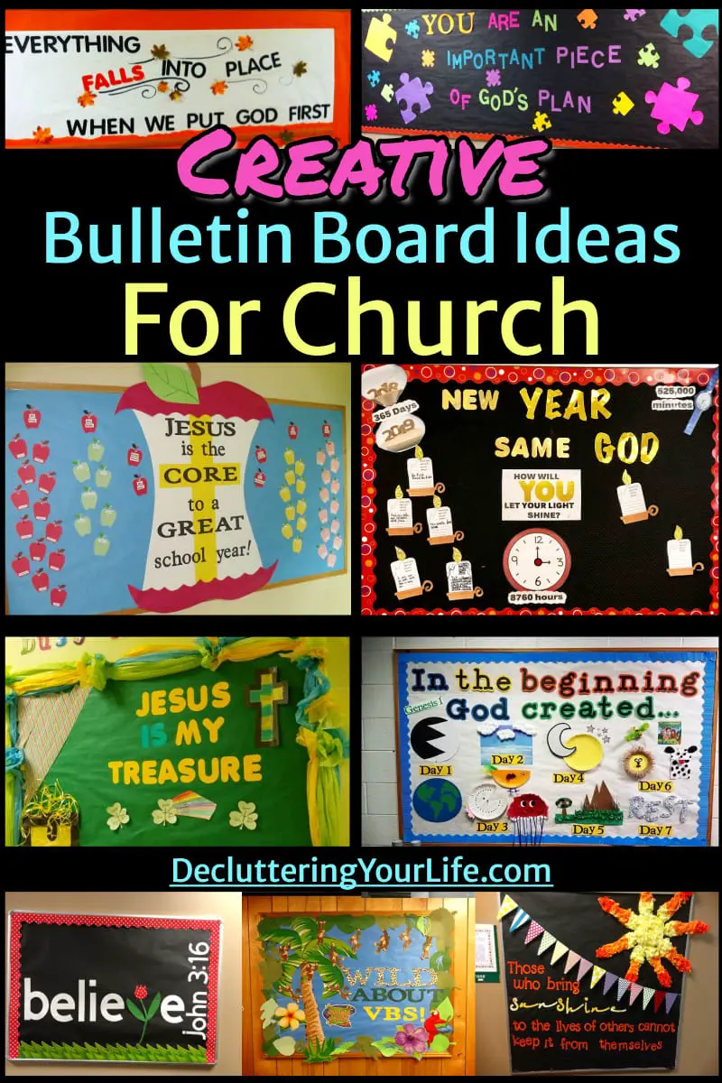 chruch bulletin board ideas with religious theme for church sunday school, bible school ministry classrooms