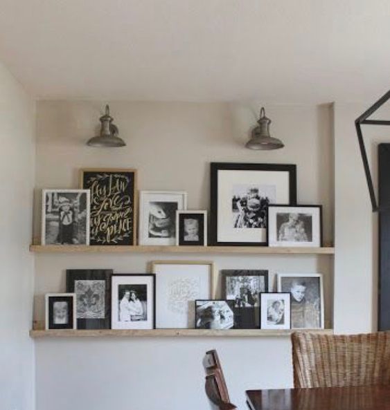 Picture and Shelf Arrangements on Walls