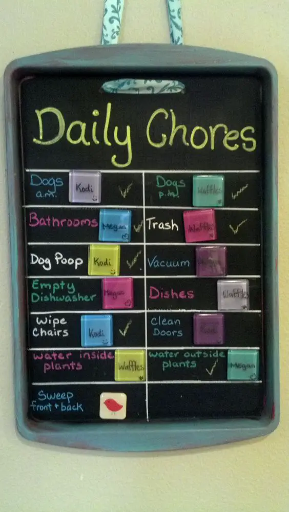 homemade diy chore chart ideas