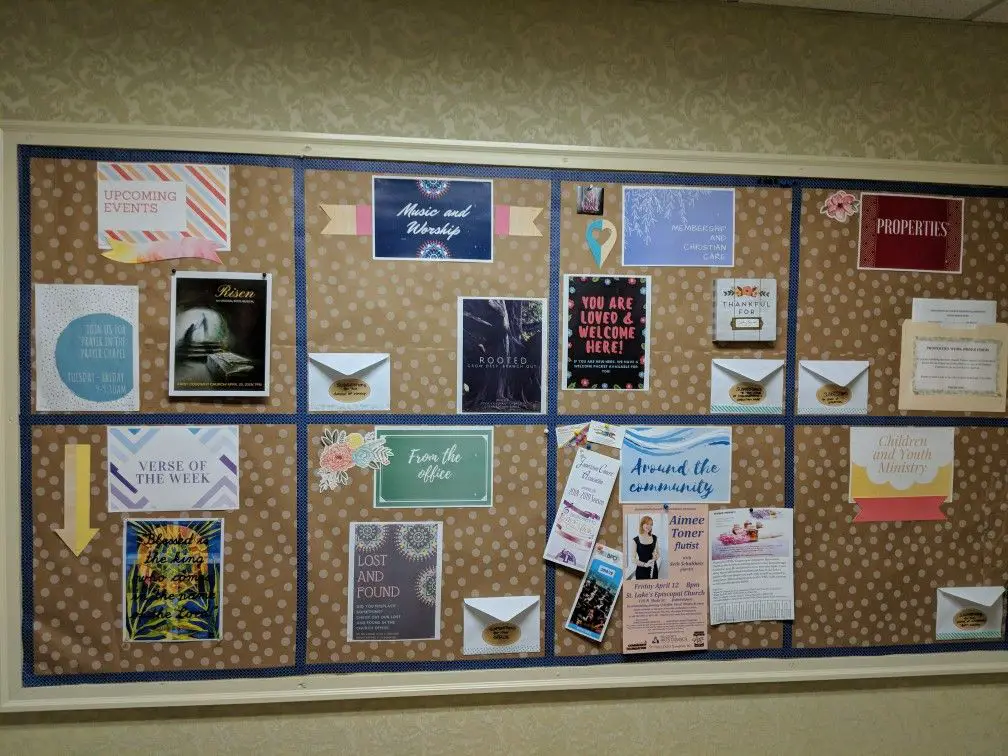 church information bulletin board ideas - church events and notice board