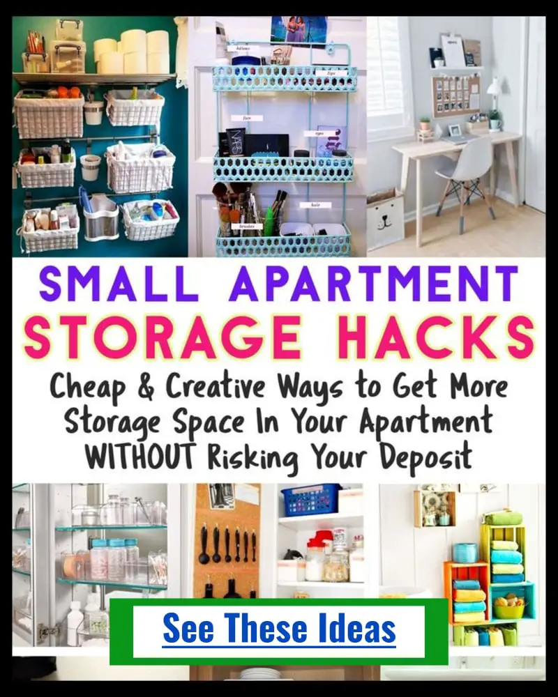 50 Clever Ways To Organize a Small Apartment - renter-friendly storage ideas and solutions for small rental houses or rented apartments