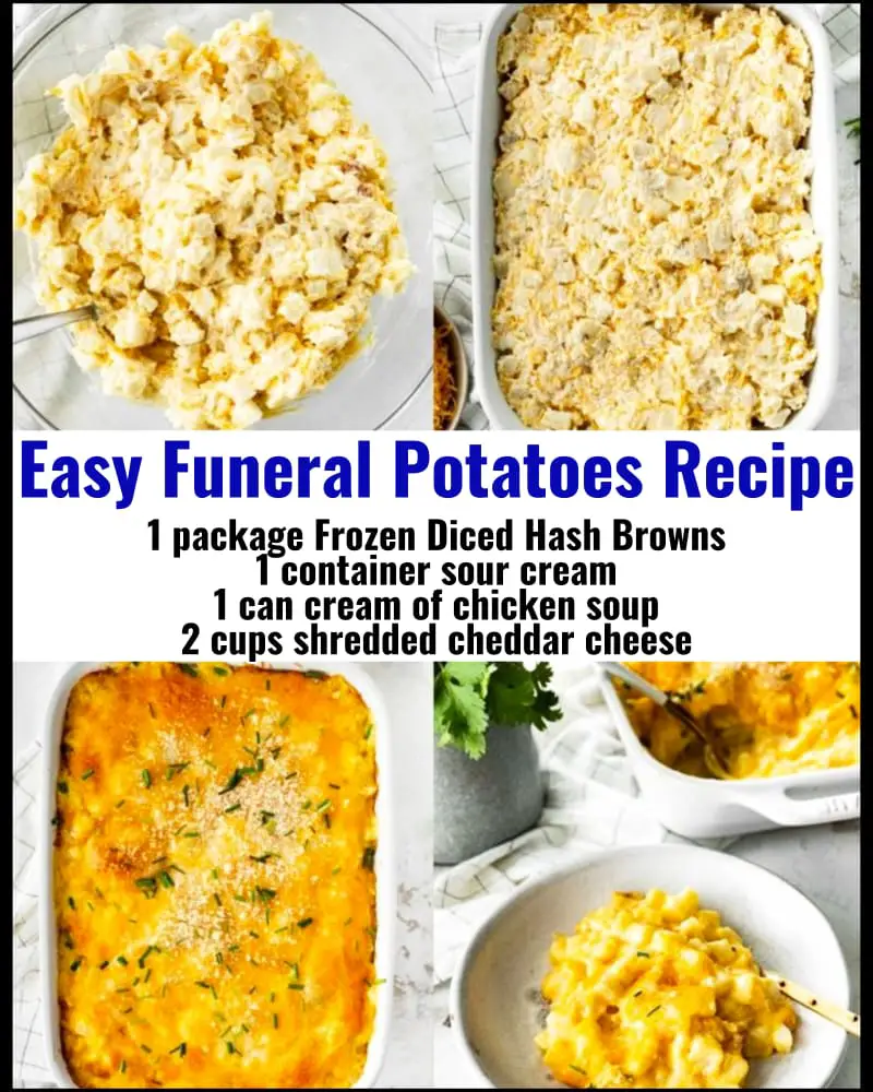 Funeral Potatoes Recipe WITHOUT Corn Flakes-easy funeral potatoes recipes for funeral recptions-easy casseroles for large groups or a crowd for cooking on a budget