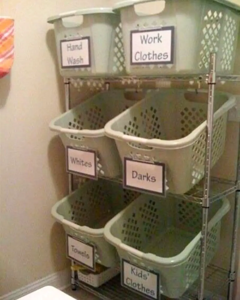 Laundry storage ideas for renters - laundry room wall storage ideas for laundry baskets, dirty laundry hampers and more