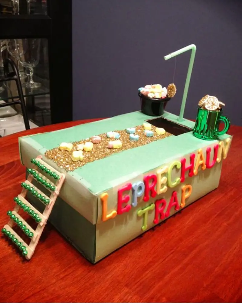 leprechaun trap ideas-simple shoebox leprechaun trap made in kindergarten - the kids said it worked!