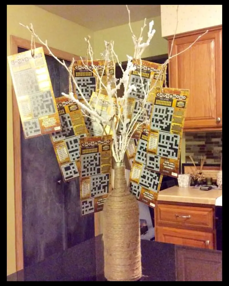Lottery ticket gift ideas - wine and words lottery scratch off ticket tree